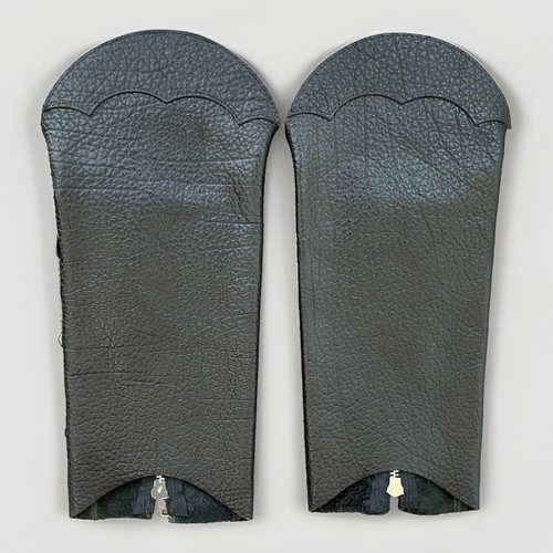 Black leather motorcycle half - leather,