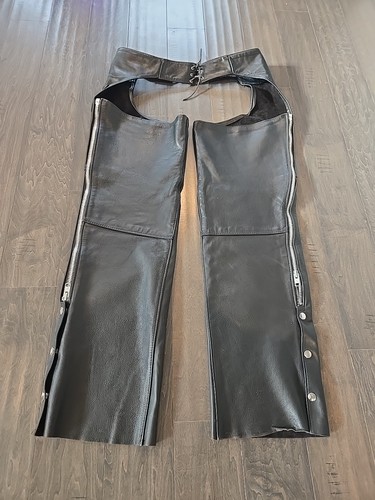 Leather biker chaps - biker, universal