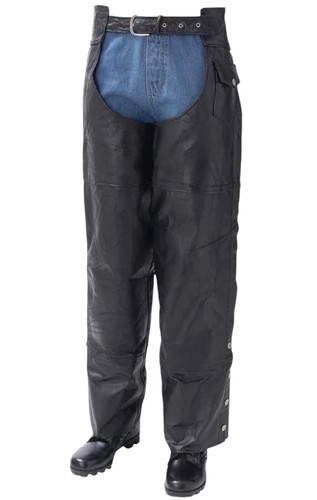 Leather lined chaps motorcycle - lined,